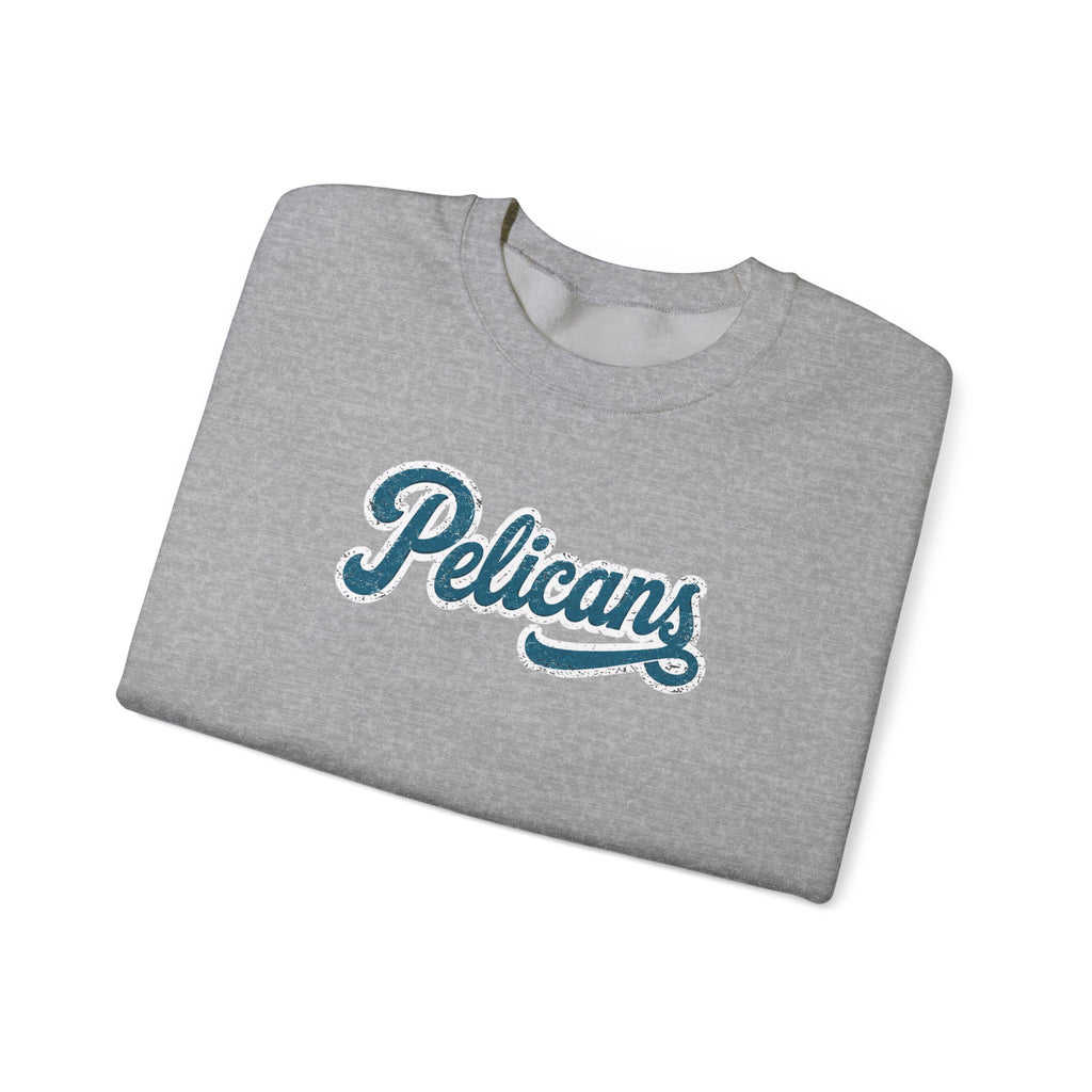 Pelicans Script Gildan Adult Crewneck Sweatshirt