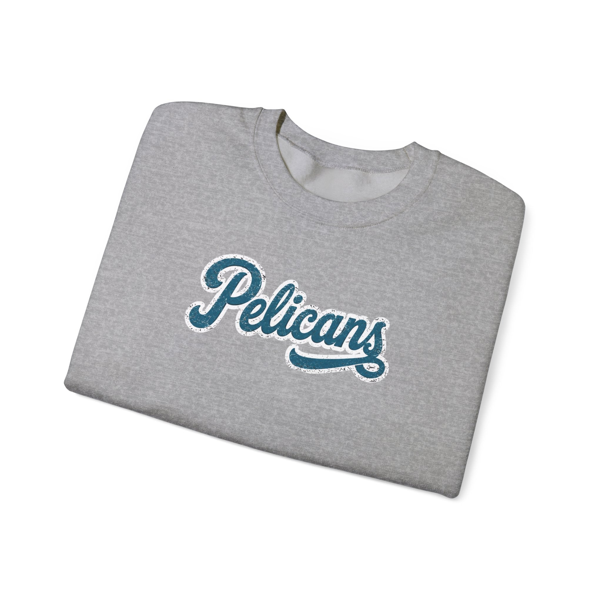 Pelicans Script Gildan Adult Crewneck Sweatshirt