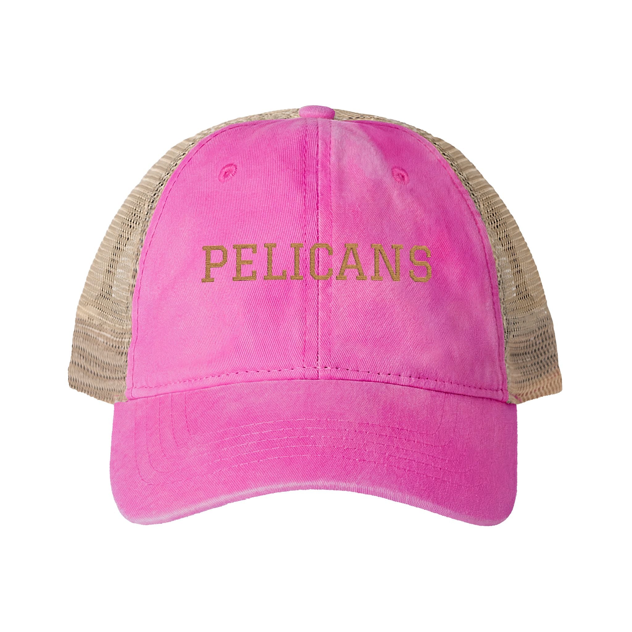 Pelicans Women's Embroidered Washed Mesh-Back Cap
