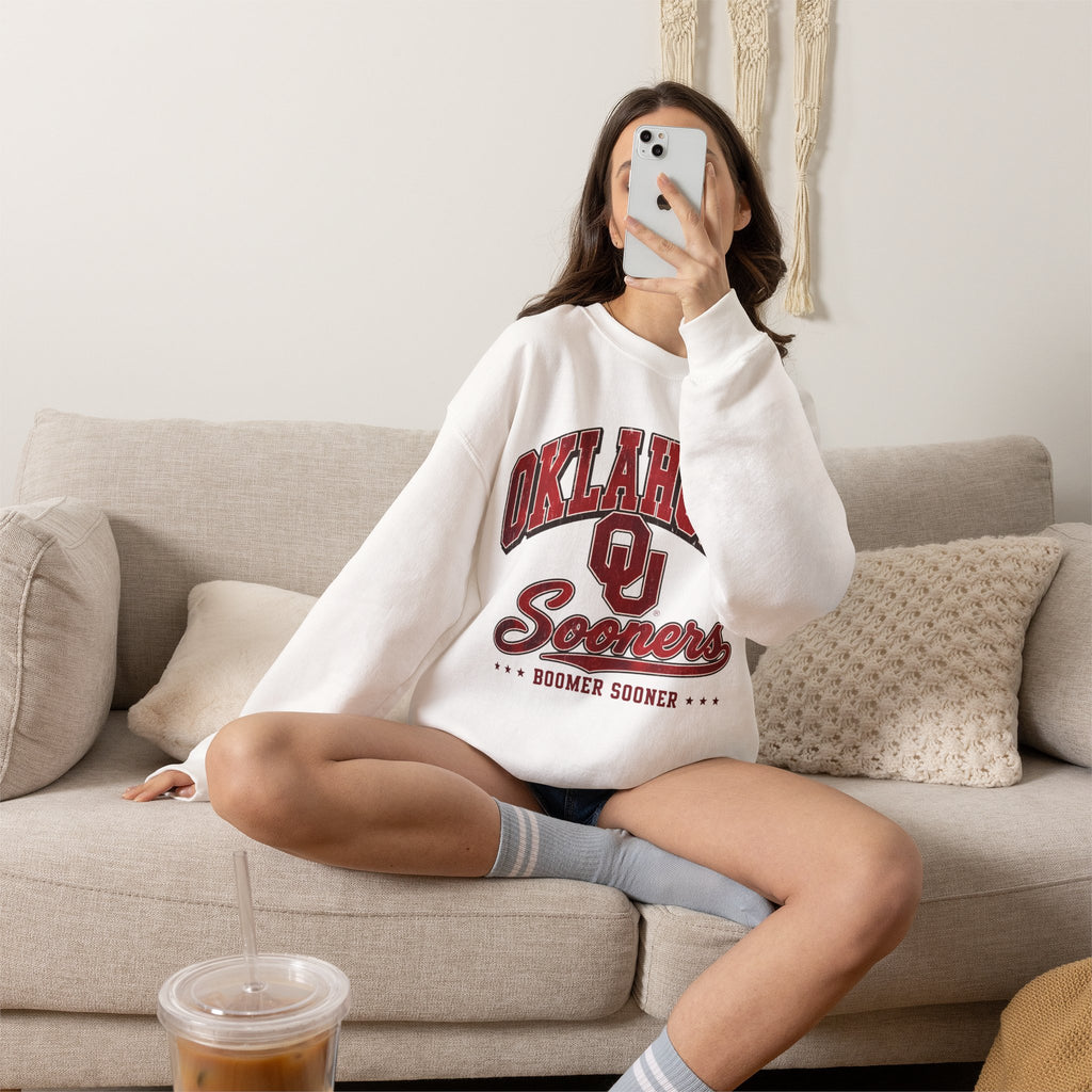 Sooners Crewneck Sweatshirt – Oklahoma OU Vintage Collegiate Pullover