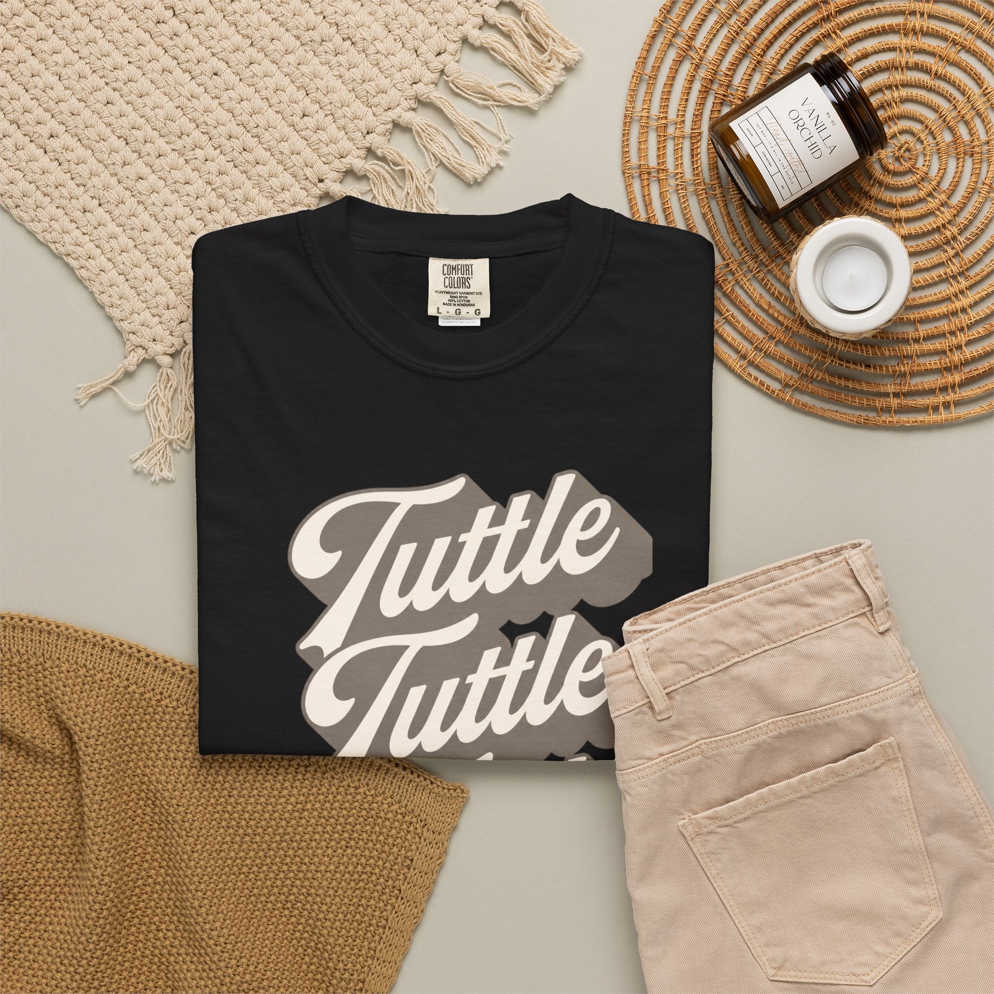 T-Shirt — Retro Script "Tuttle Tuttle Tuttle" Graphic Tee