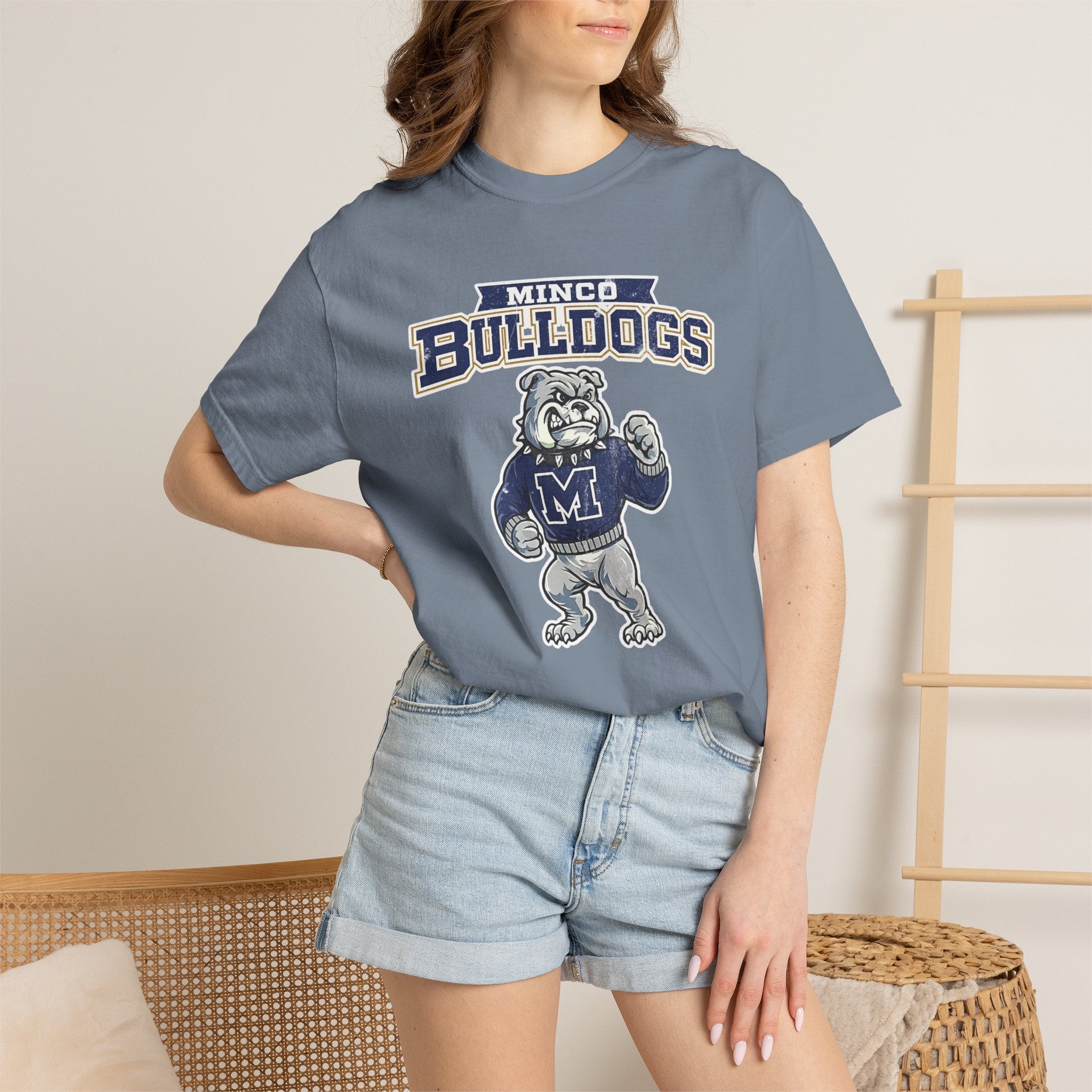 Bulldogs Mascot T-Shirt — Minco School Spirit Tee