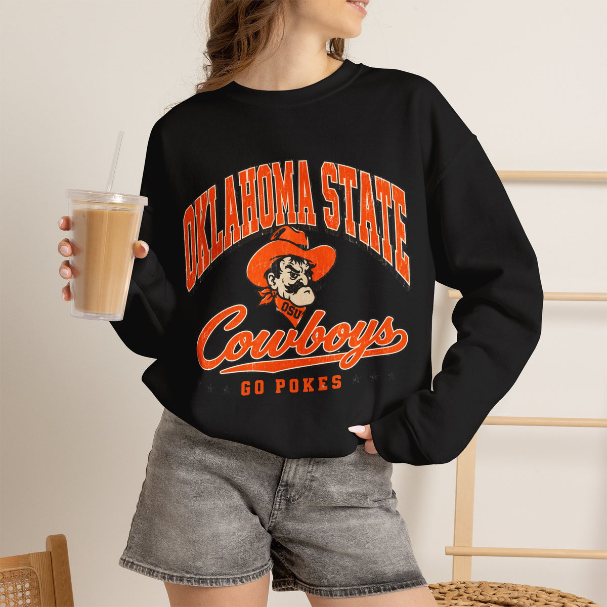 Oklahoma State Cowboys Crewneck Sweatshirt – Vintage Logo