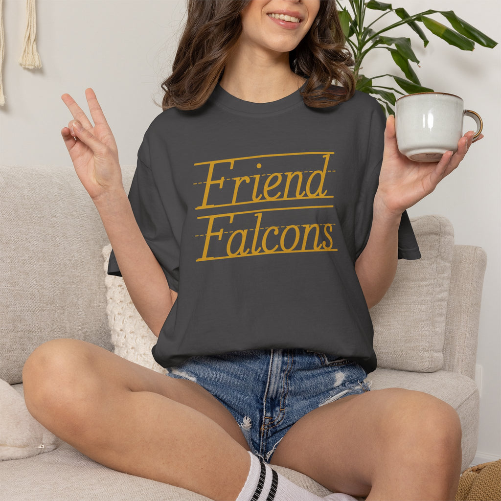 Friend Falcons T-Shirt — Vintage Script School Spirit Tee