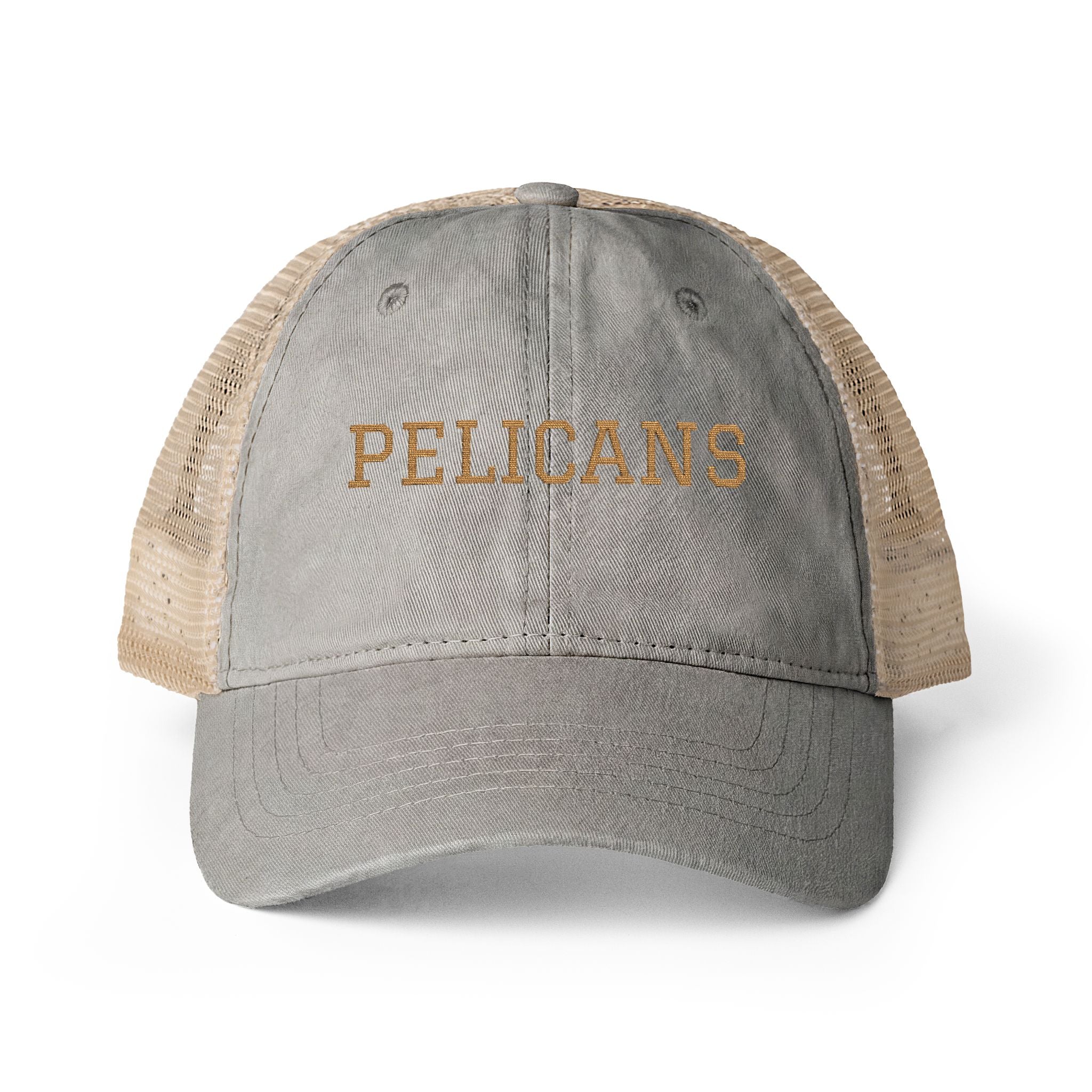 Pelicans Women's Embroidered Washed Mesh-Back Cap
