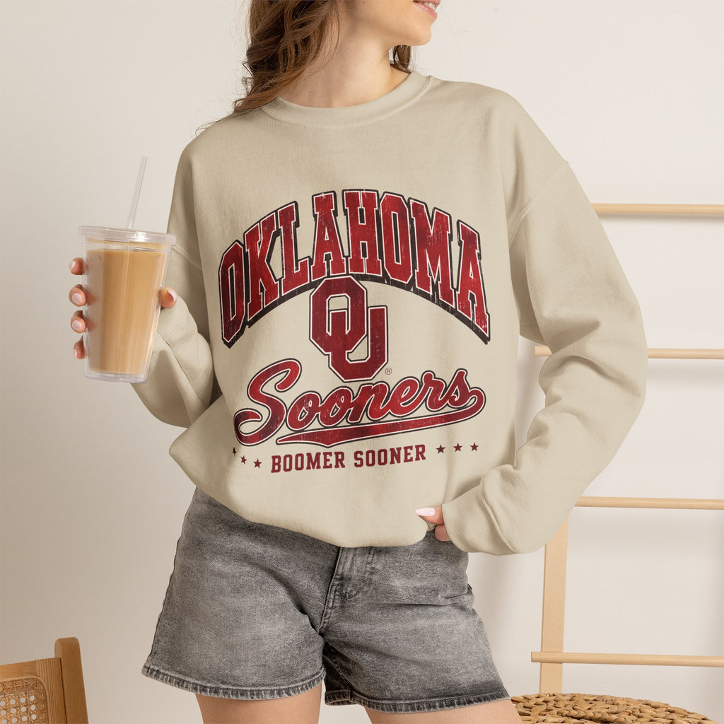 Sooners Crewneck Sweatshirt – Oklahoma OU Vintage Collegiate Pullover