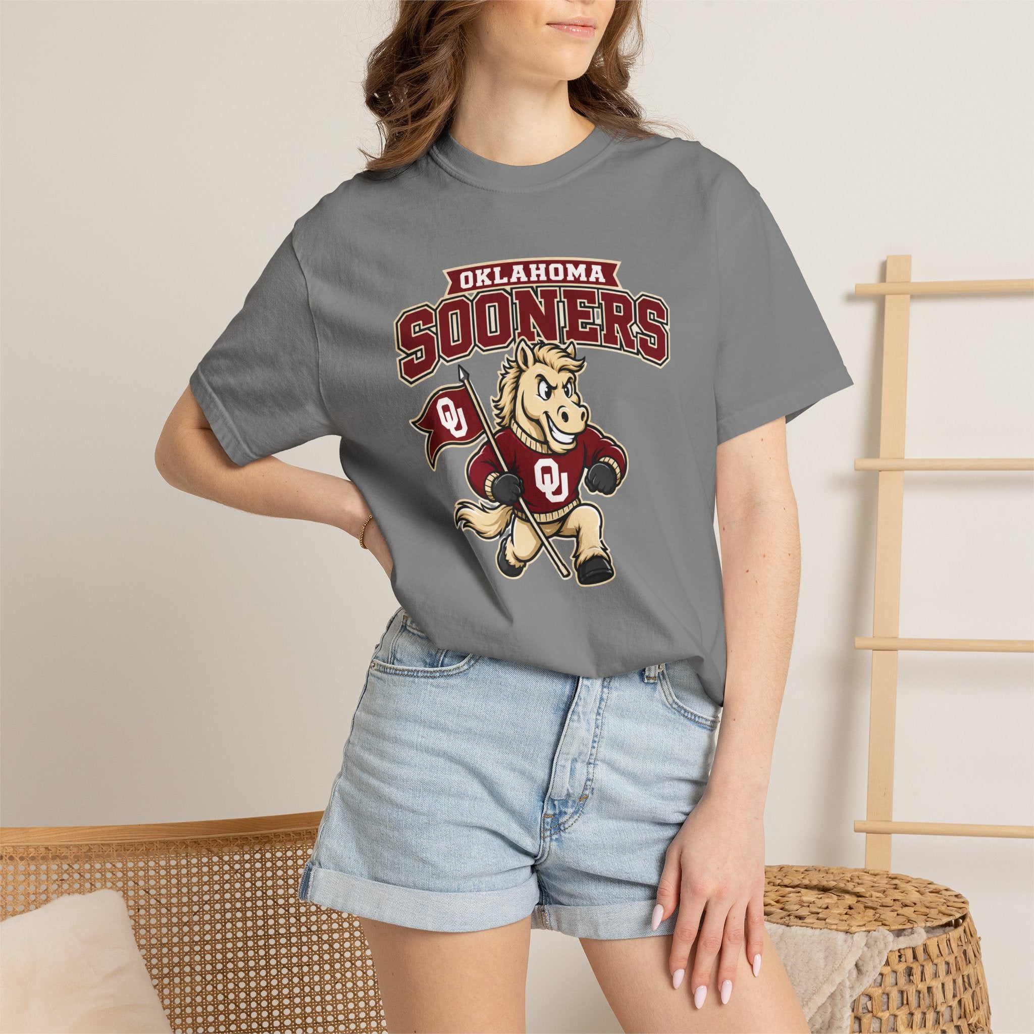 Sooners Mascot T-Shirt — Oklahoma Sooners Vintage College Game Tee
