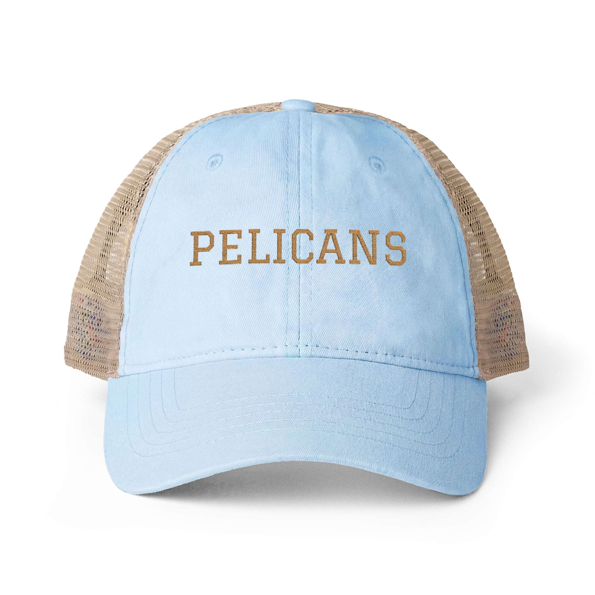 Pelicans Women's Embroidered Washed Mesh-Back Cap
