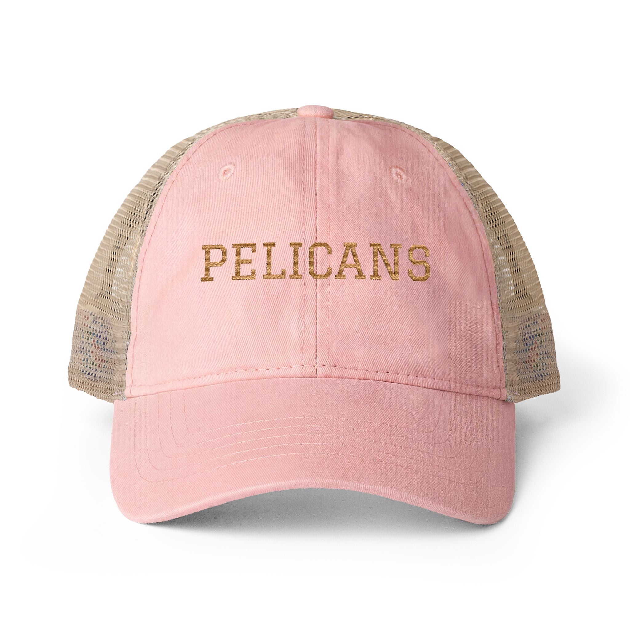 Pelicans Women's Embroidered Washed Mesh-Back Cap