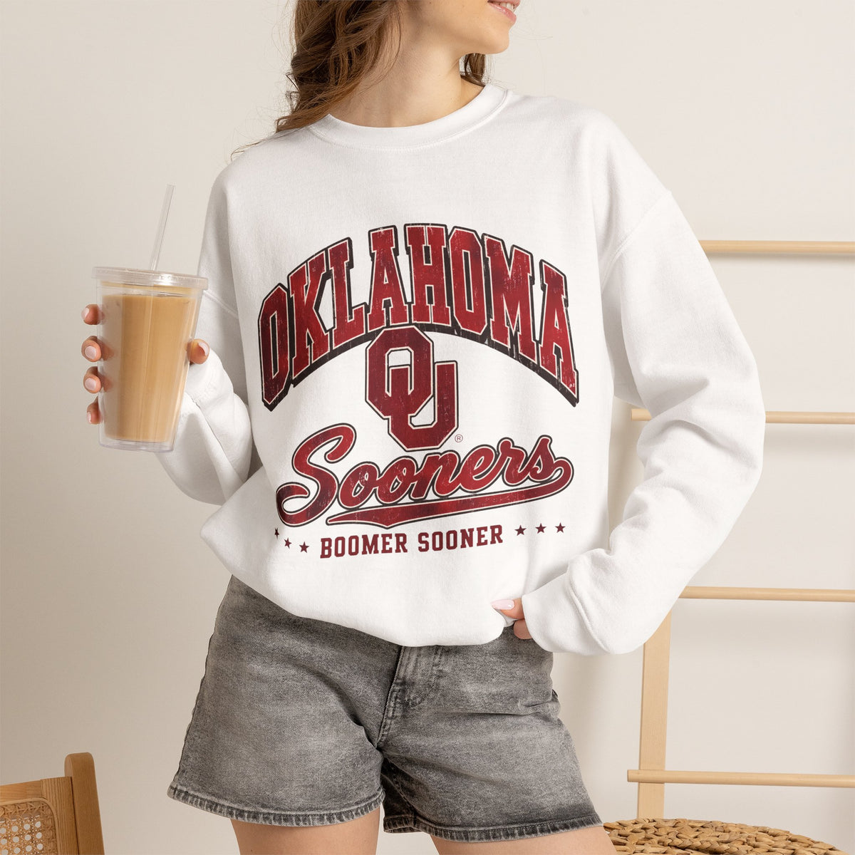 Sooners Crewneck Sweatshirt – Oklahoma OU Vintage Collegiate Pullover