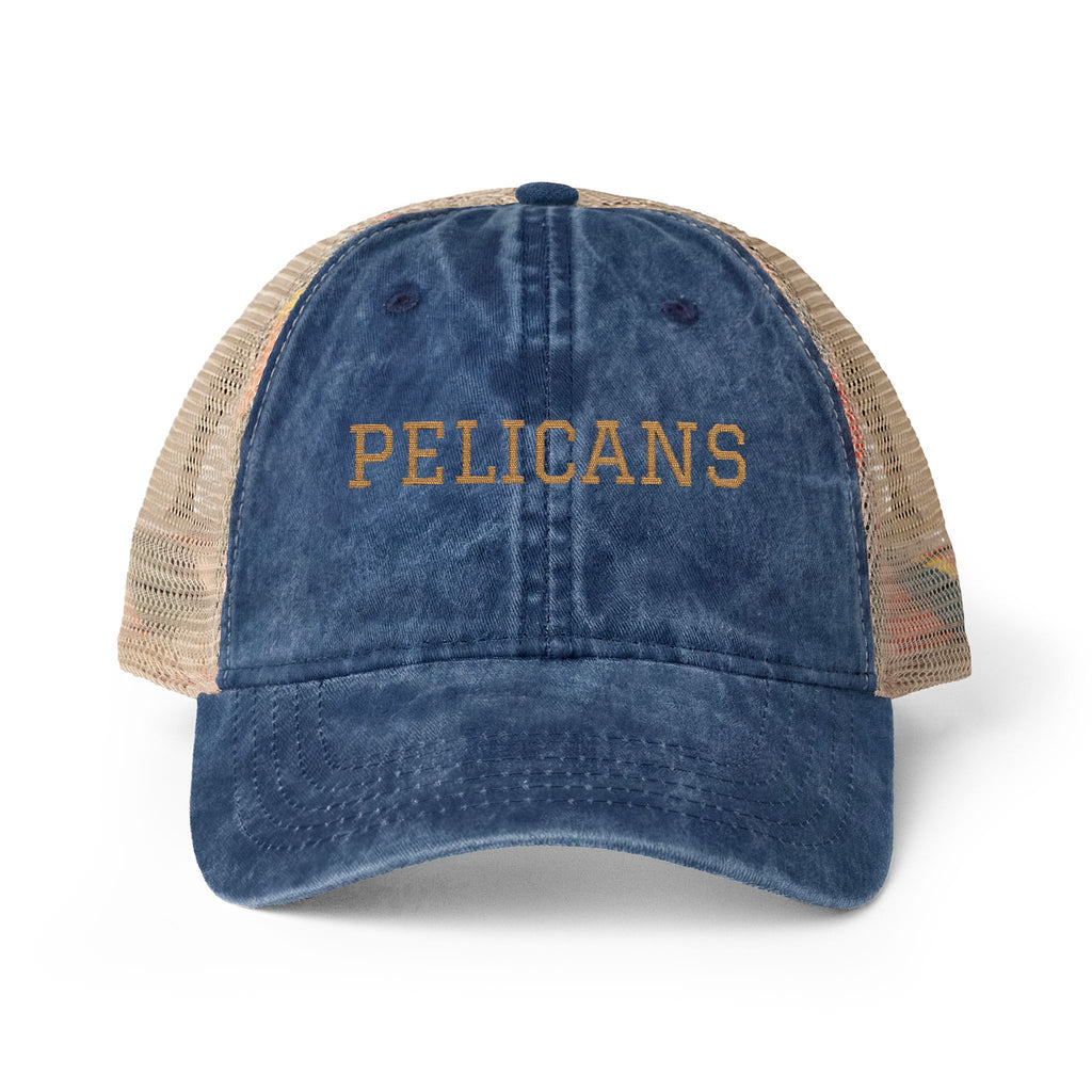 Pelicans Women's Embroidered Washed Mesh-Back Cap
