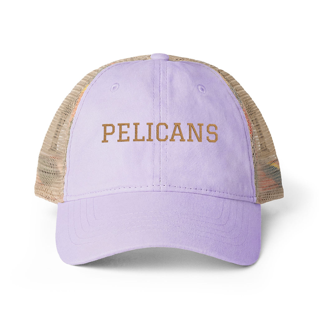Pelicans Women's Embroidered Washed Mesh-Back Cap