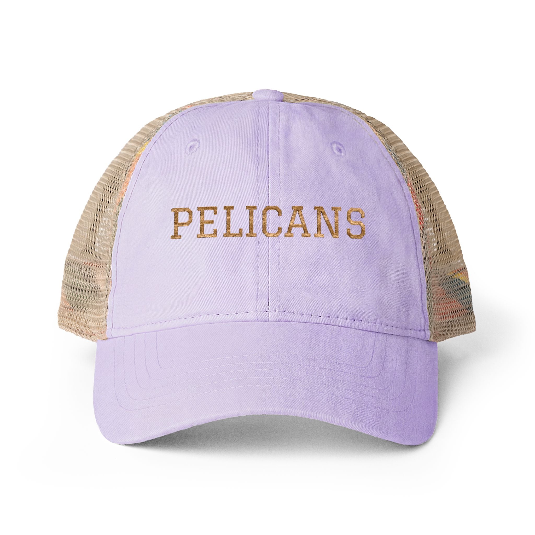 Pelicans Women's Embroidered Washed Mesh-Back Cap