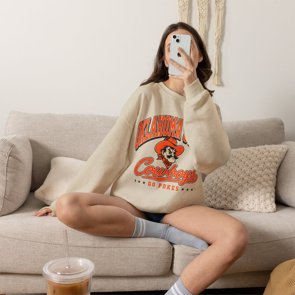 Oklahoma State Cowboys Crewneck Sweatshirt – Vintage Logo