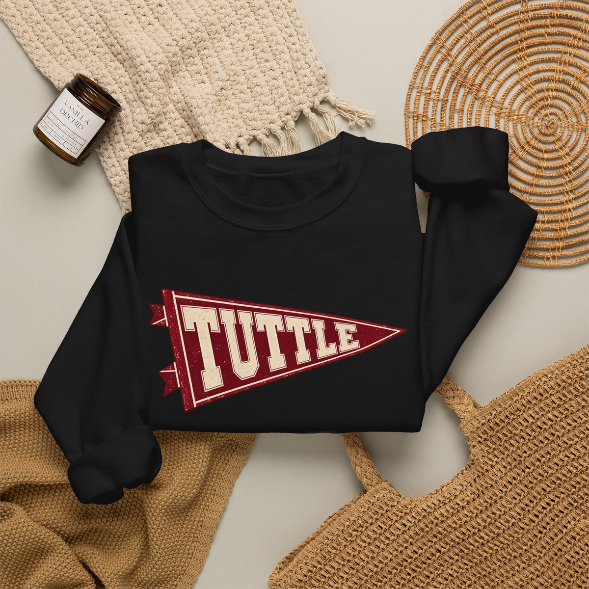 Tuttle Vintage Varsity Pennant Crewneck Sweatshirt