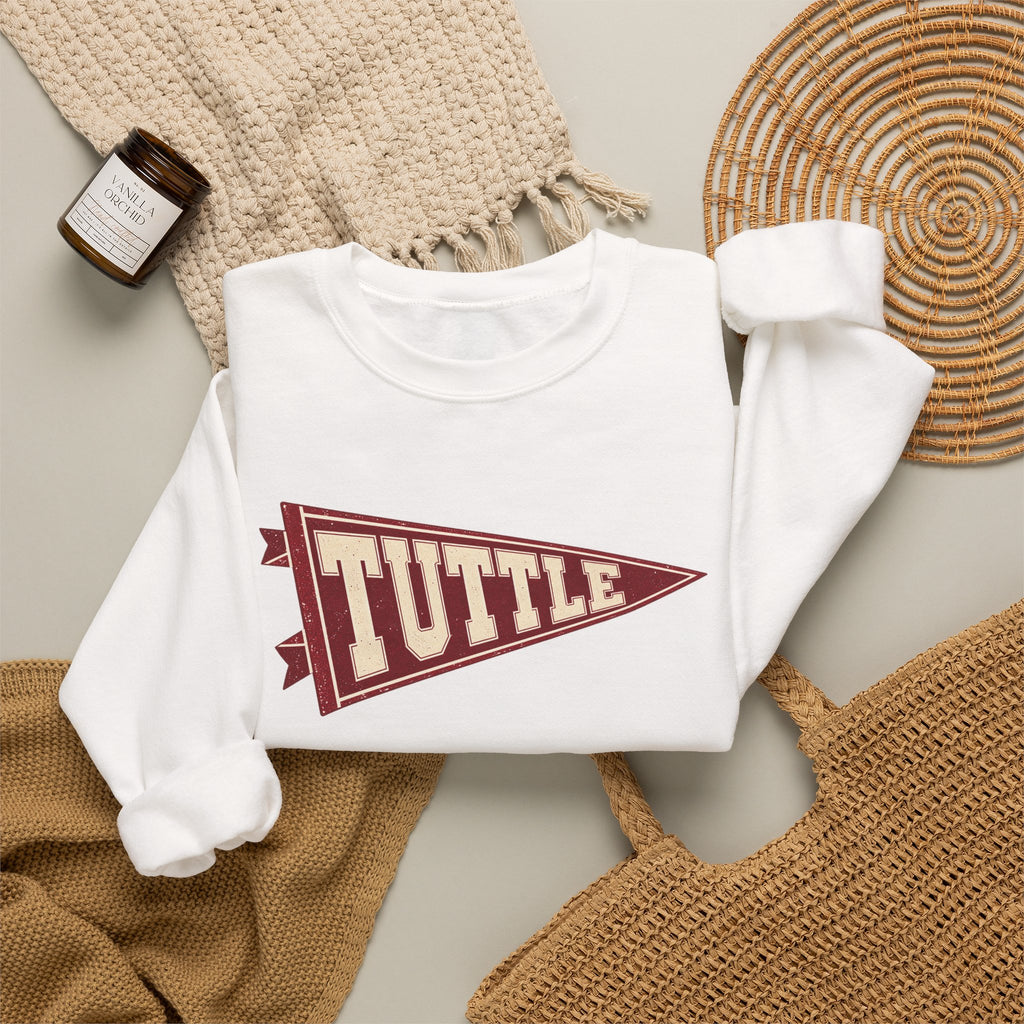 Tuttle Vintage Varsity Pennant Crewneck Sweatshirt