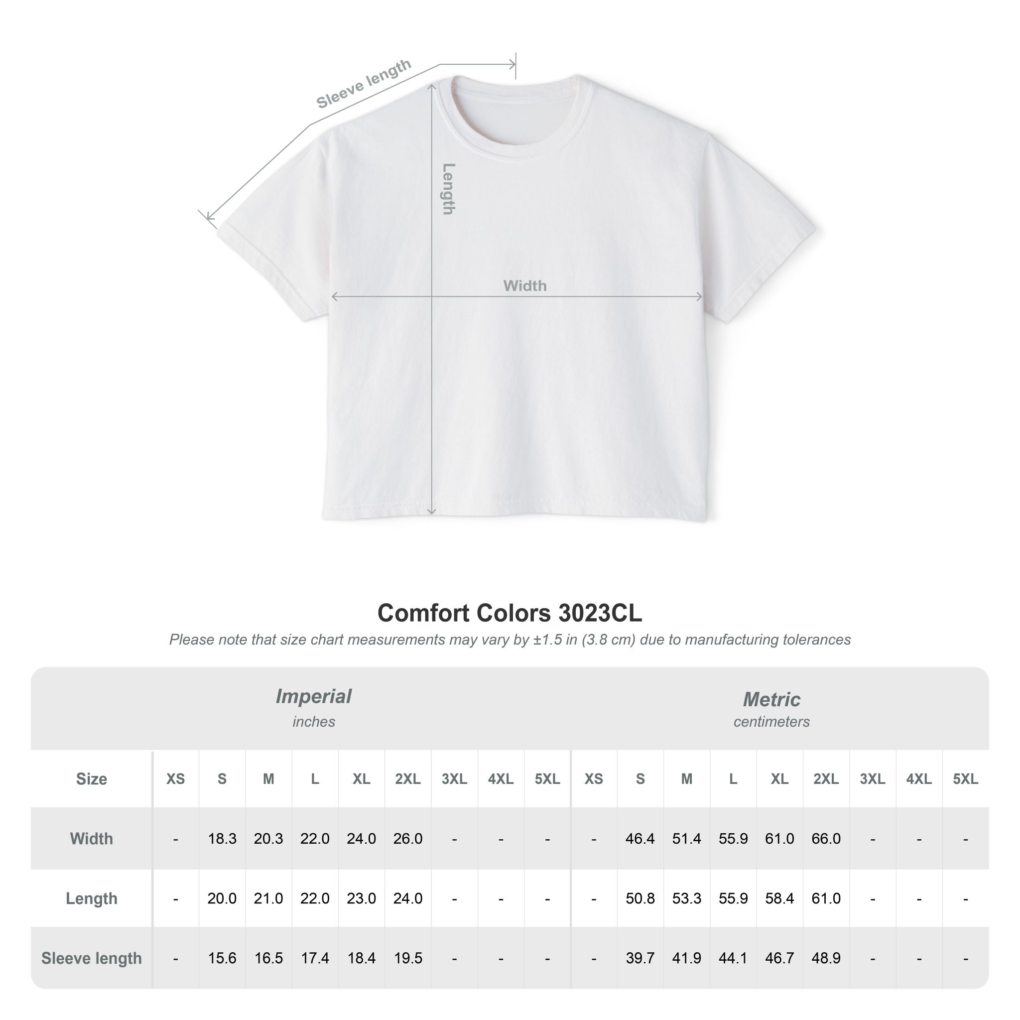 Party Like It’s 1776 Cropped Comfort Colors Tee