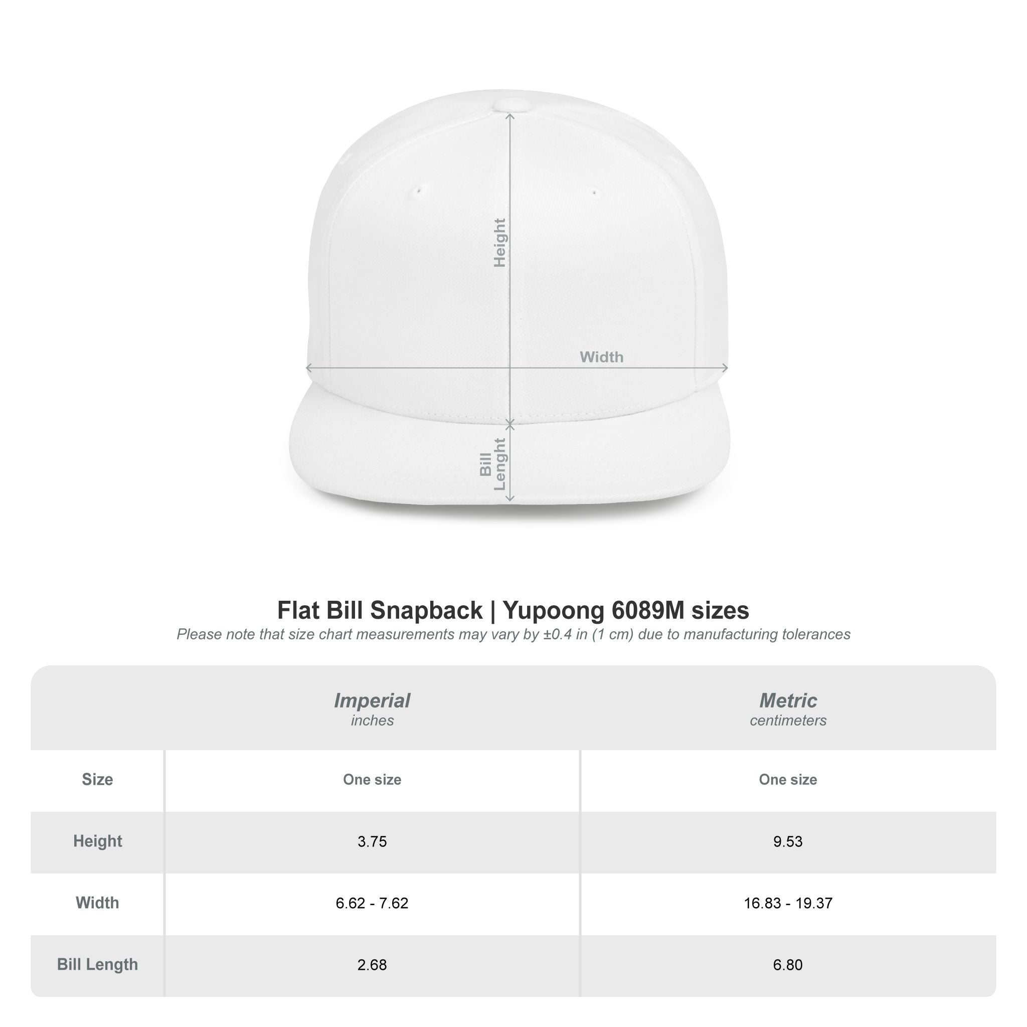 Flat Bill Snapback Hat — GT Futures Embroidered Logo