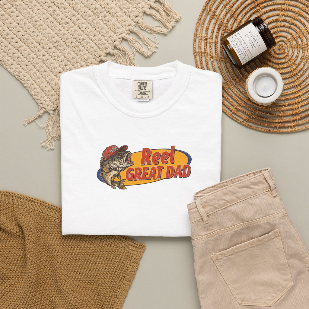Reel Great Dad T‑Shirt — Fishing Dad Graphic Tee