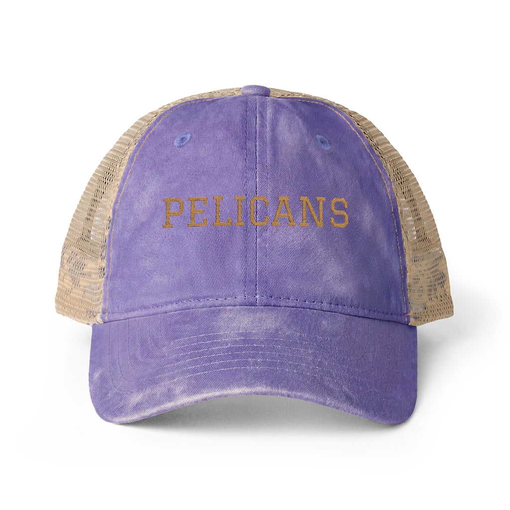 Pelicans Women's Embroidered Washed Mesh-Back Cap