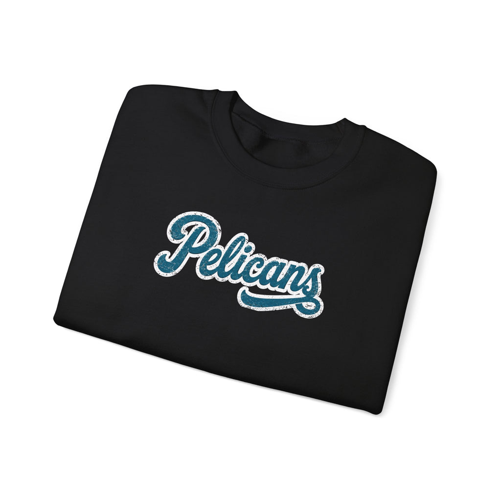 Pelicans Script Gildan Adult Crewneck Sweatshirt