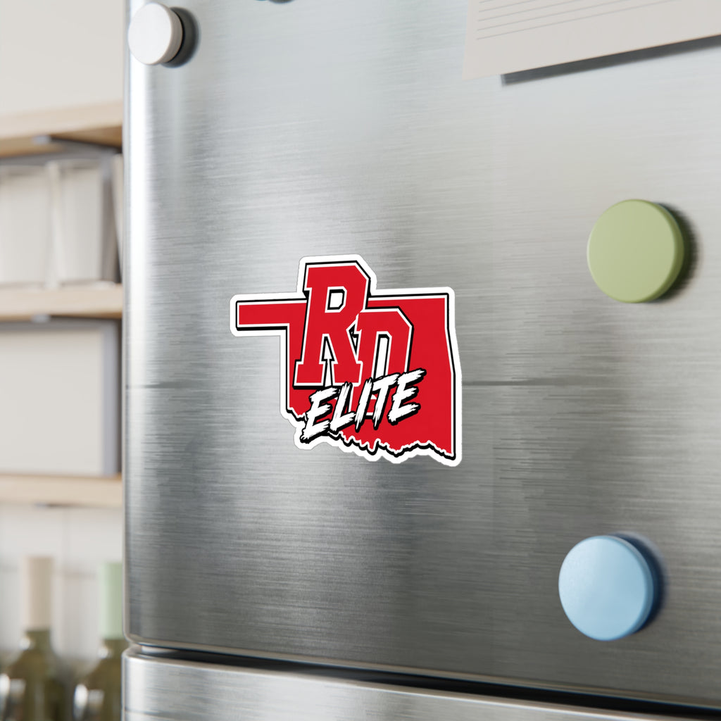 RD Elite Oklahoma Sticker — Red Kiss-Cut Vinyl Decal