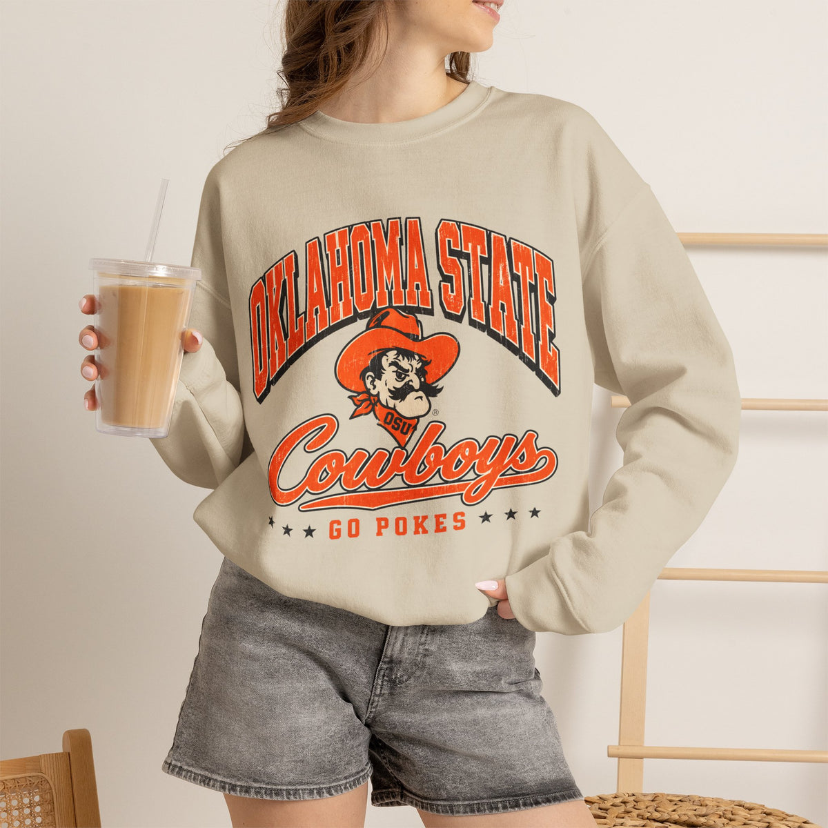Oklahoma State Cowboys Crewneck Sweatshirt – Vintage Logo