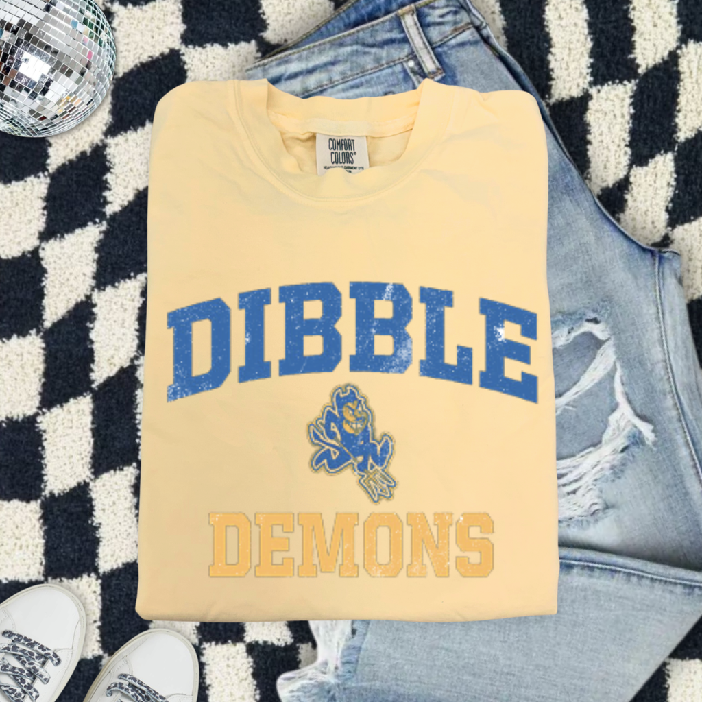 Dibble Demons Vintage-Style T-Shirt — School Mascot Tee