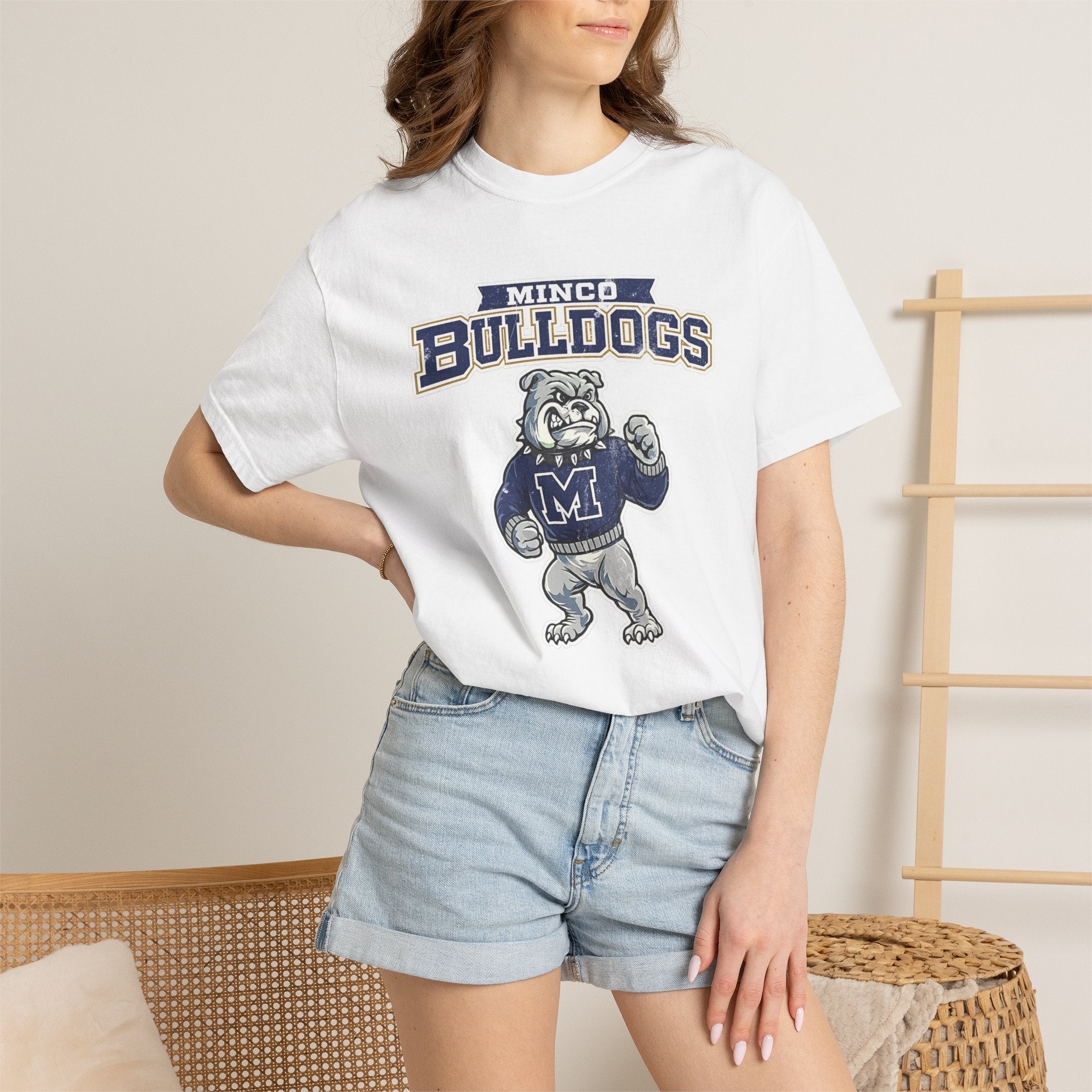 Bulldogs Mascot T-Shirt — Minco School Spirit Tee