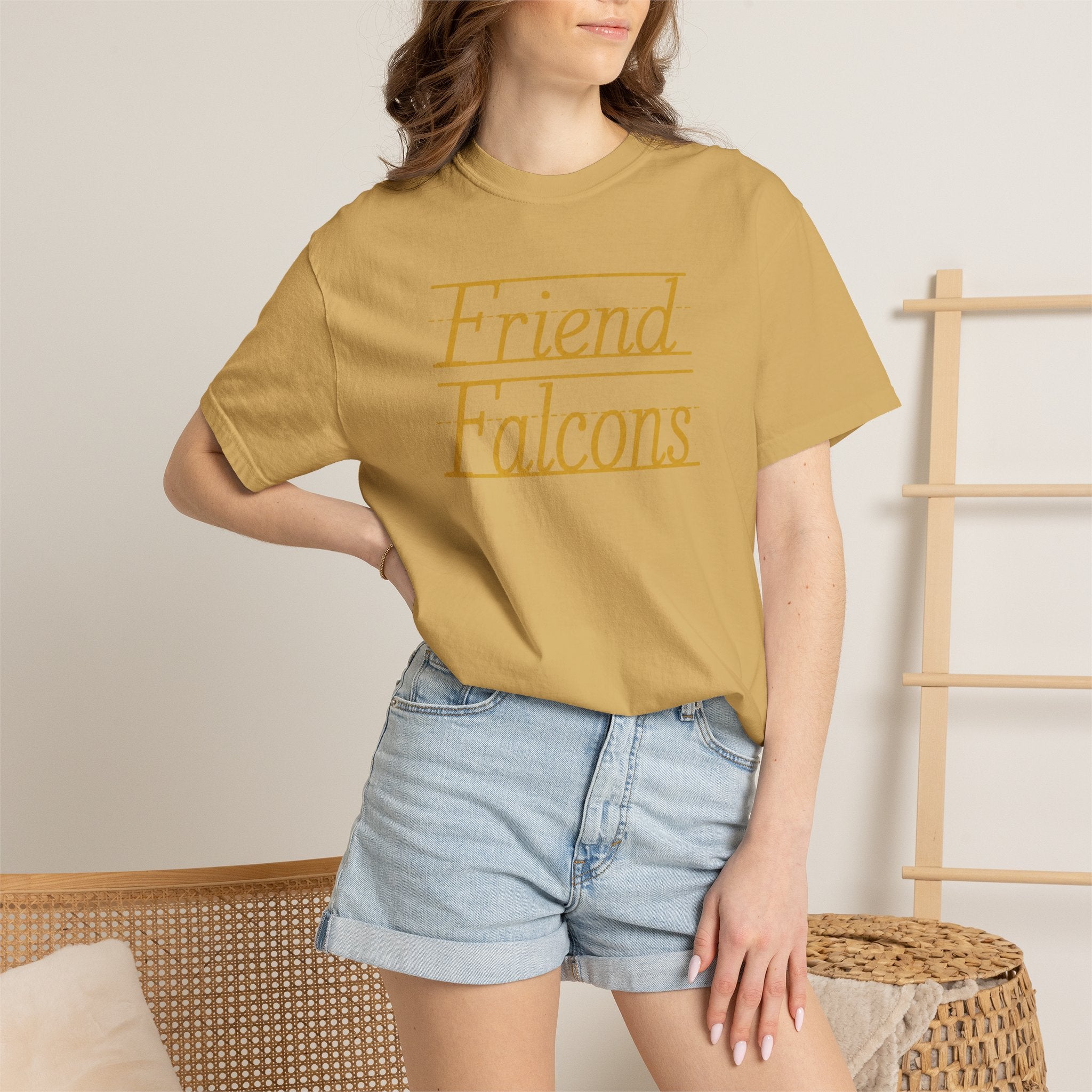 Friend Falcons T-Shirt — Vintage Script School Spirit Tee