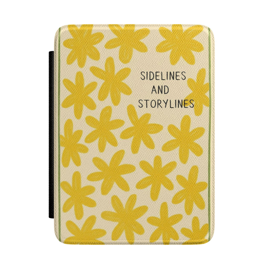 Yellow Daisy Kindle Case – "Sidelines and Storylines" Protective E-Reader Cover