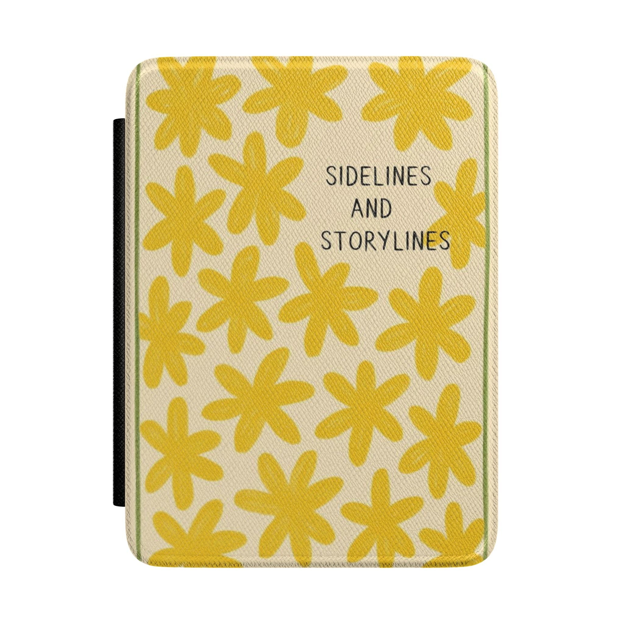 Yellow Daisy Kindle Case – "Sidelines and Storylines" Protective E-Reader Cover