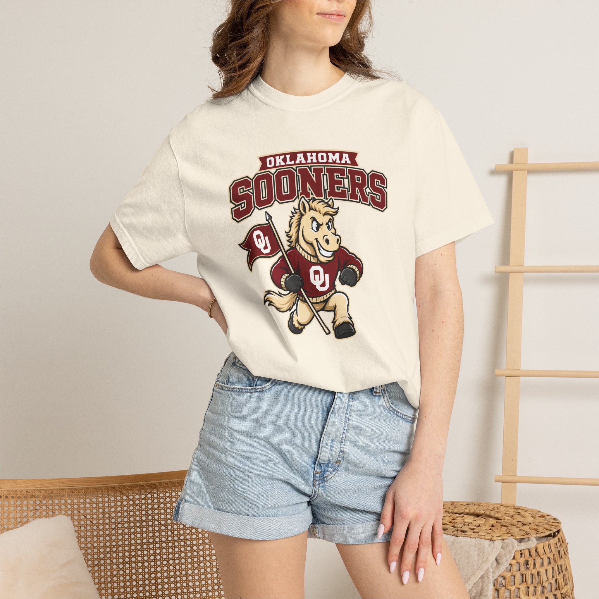 Sooners Mascot T-Shirt — Oklahoma Sooners Vintage College Game Tee