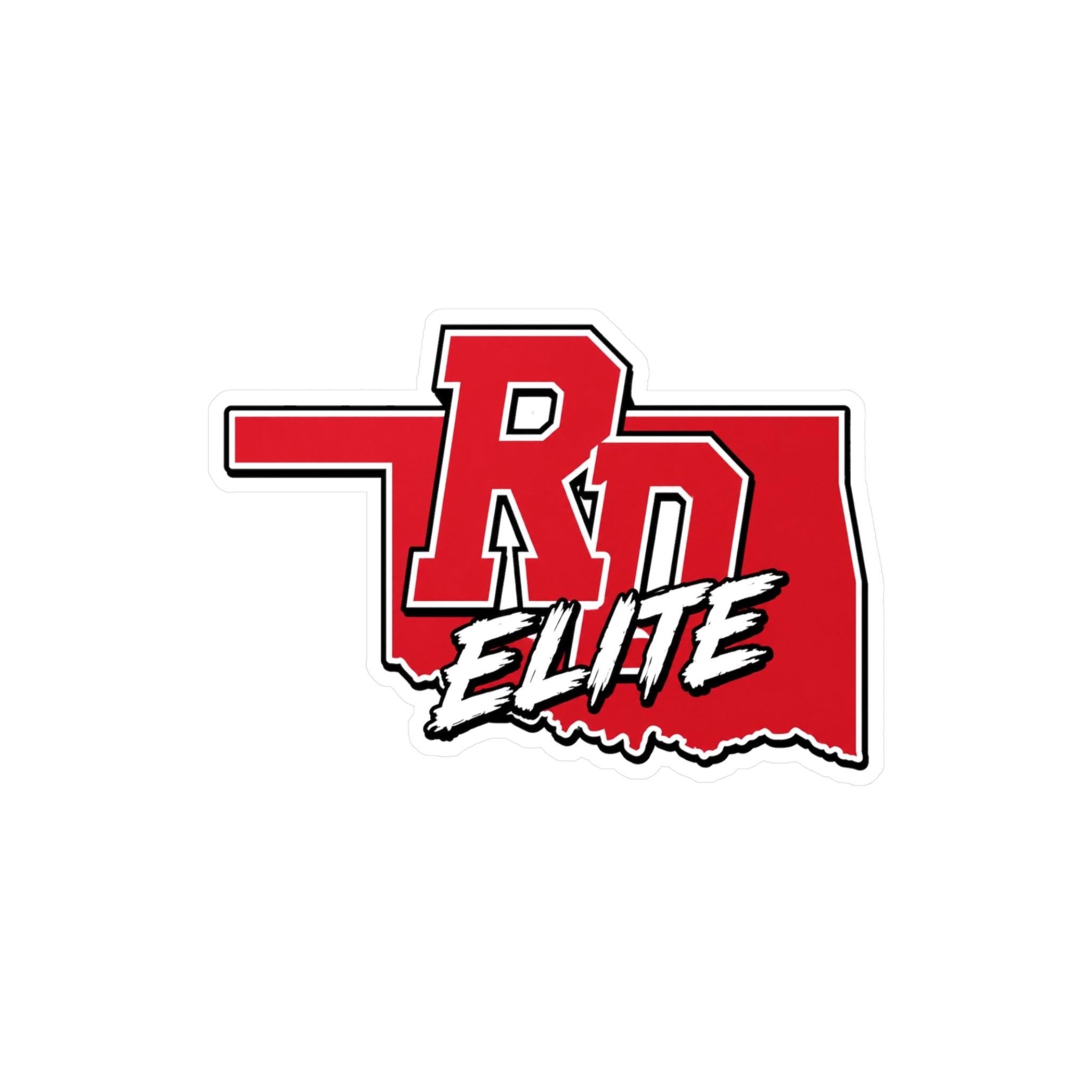 RD Elite Oklahoma Sticker — Red Kiss-Cut Vinyl Decal