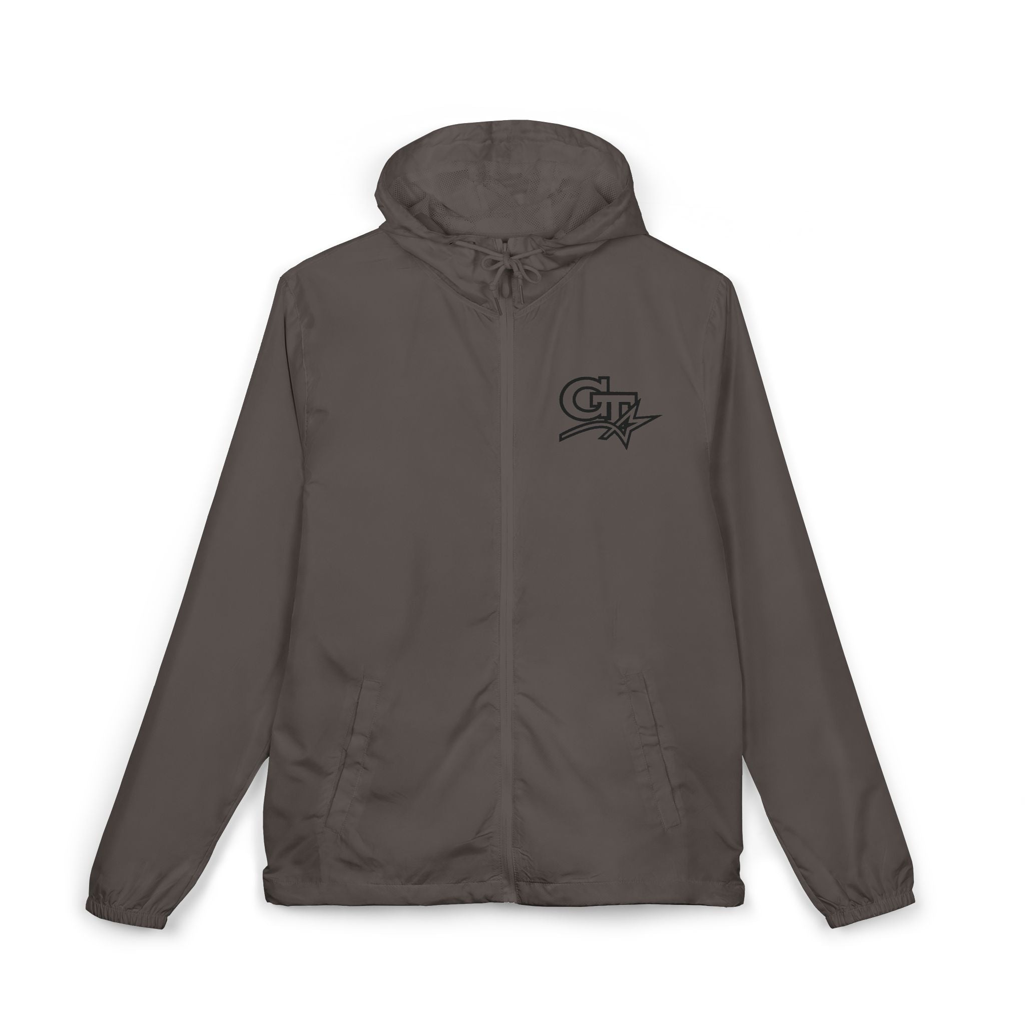 GT Windbreaker Jacket — White Lightweight Full‑Zip Hoodie