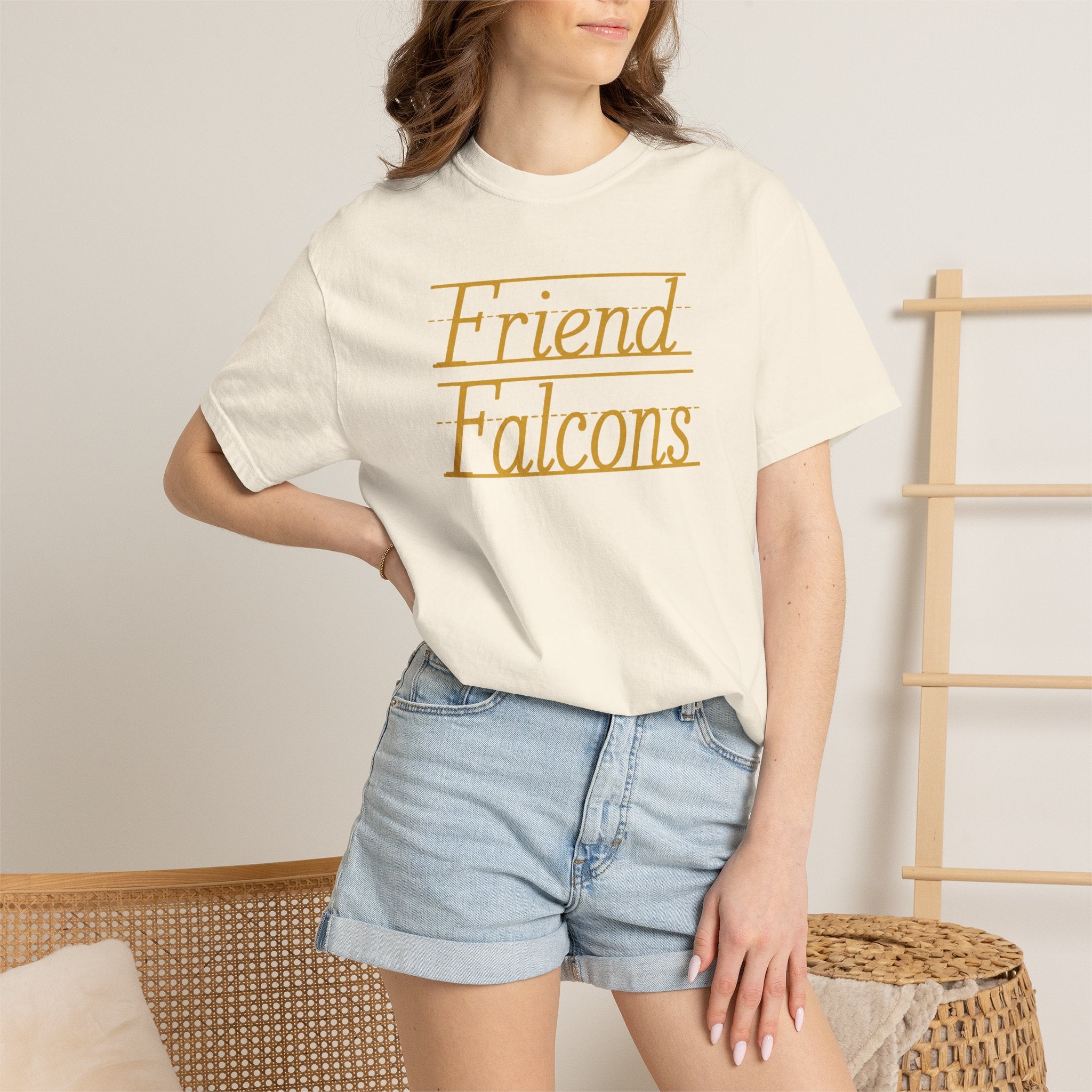 Friend Falcons T-Shirt — Vintage Script School Spirit Tee