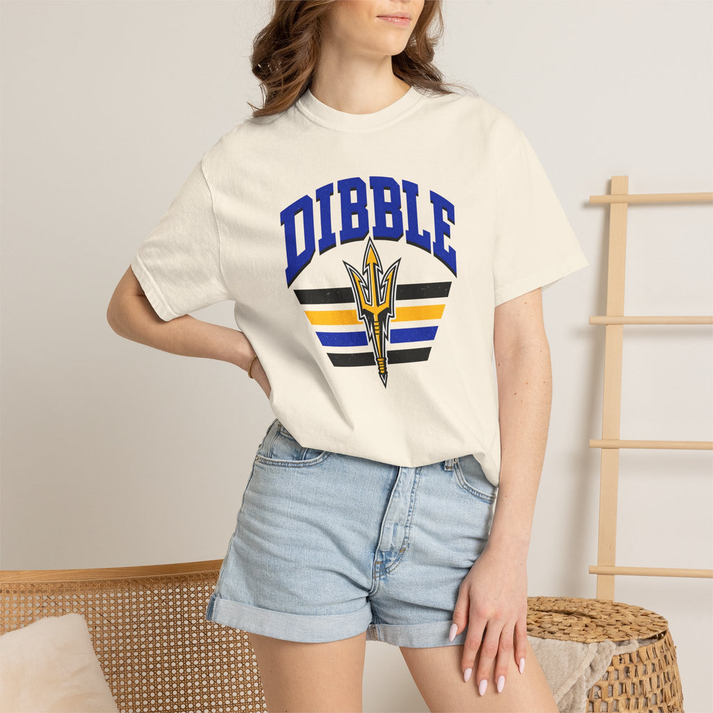 Dibble Retro Trident T‑Shirt — Athletic Vintage Stripe Tee