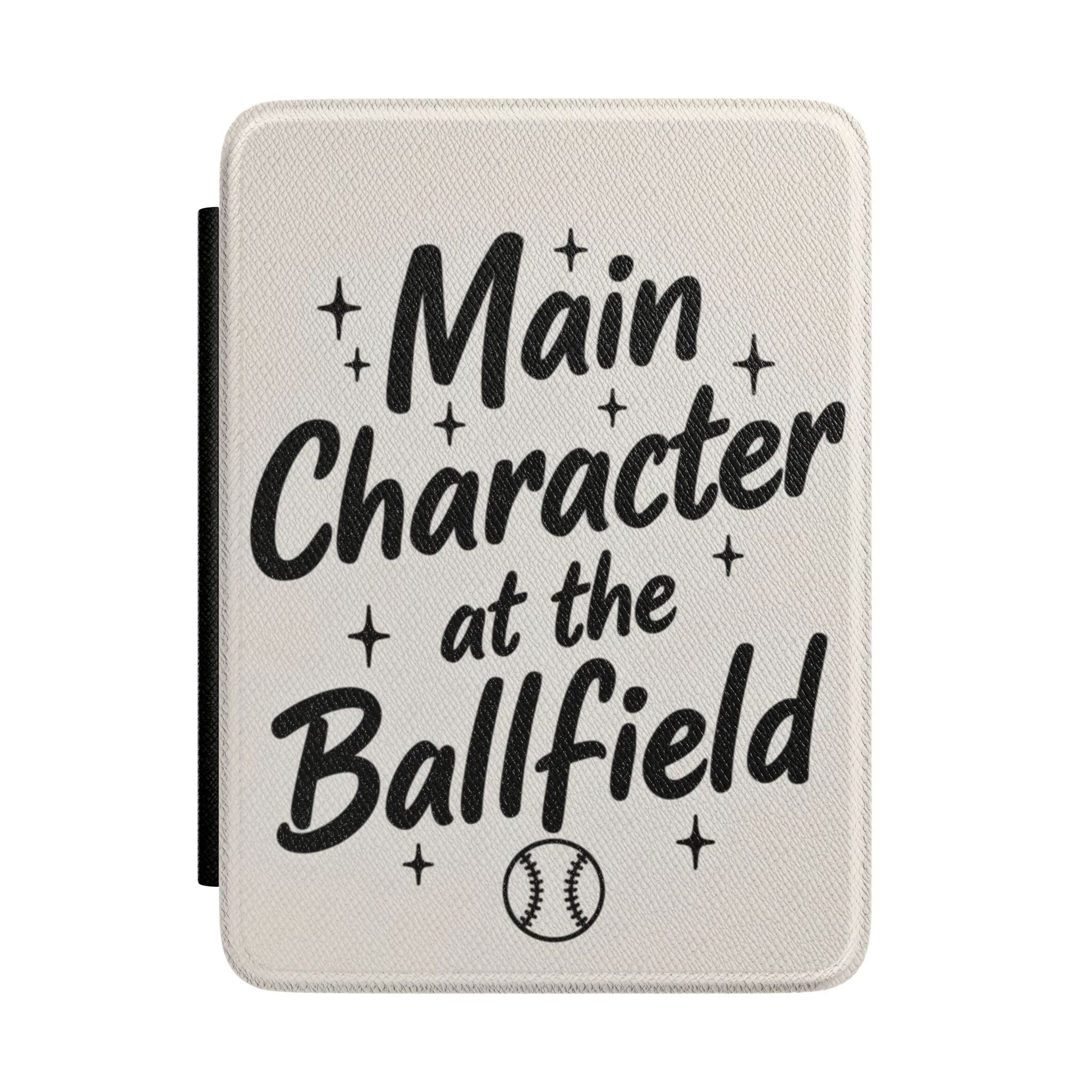 Kindle Case - "Main Character at the Ballfield" Protective E-Reader Cover for Baseball Lovers