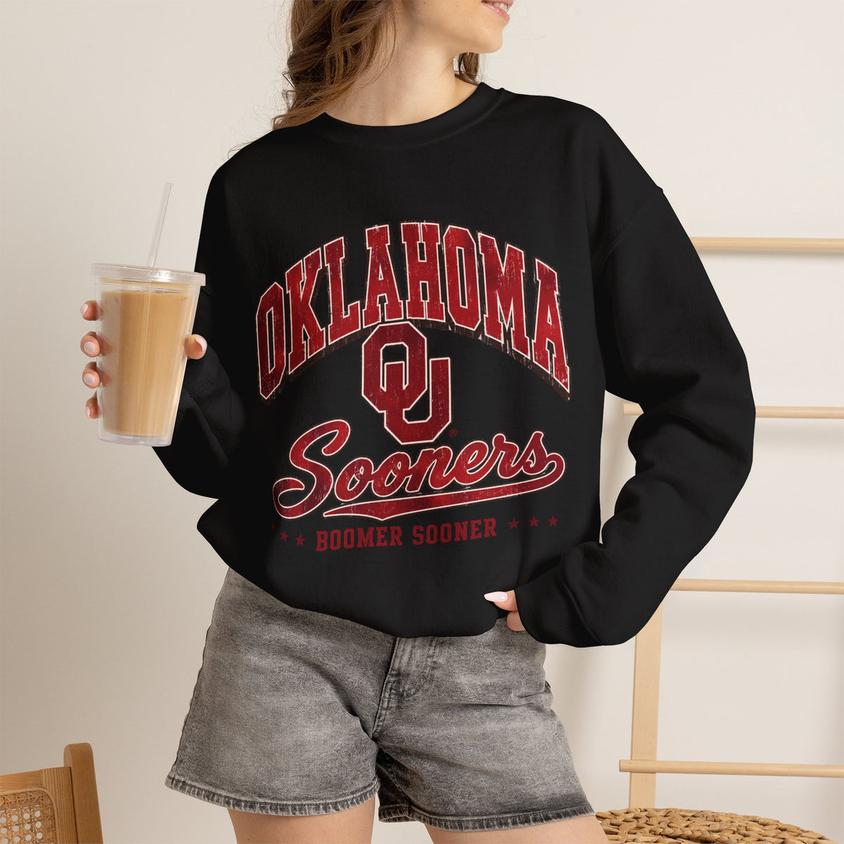Sooners Crewneck Sweatshirt – Oklahoma OU Vintage Collegiate Pullover