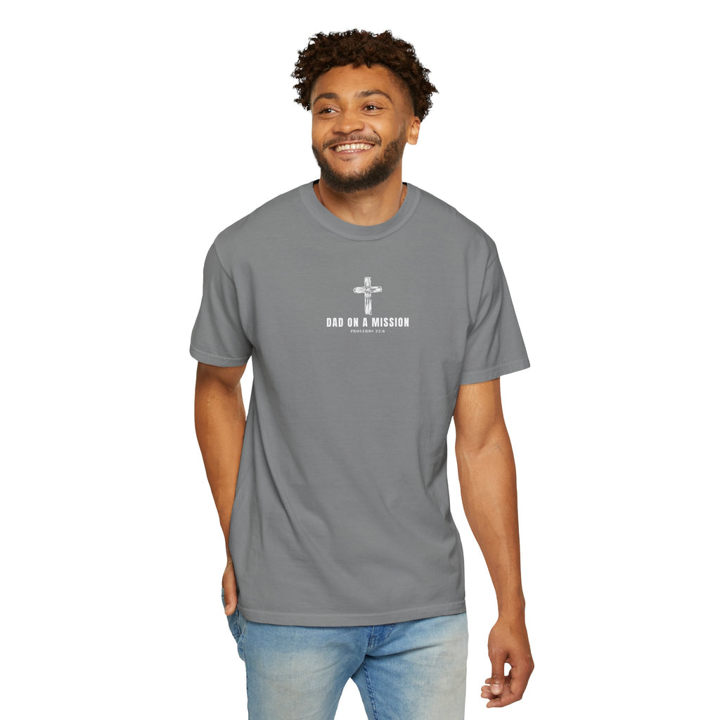 Dad on a Mission T-Shirt — Christian Cross Faith Tee for Fathers, Father’s Day Gift