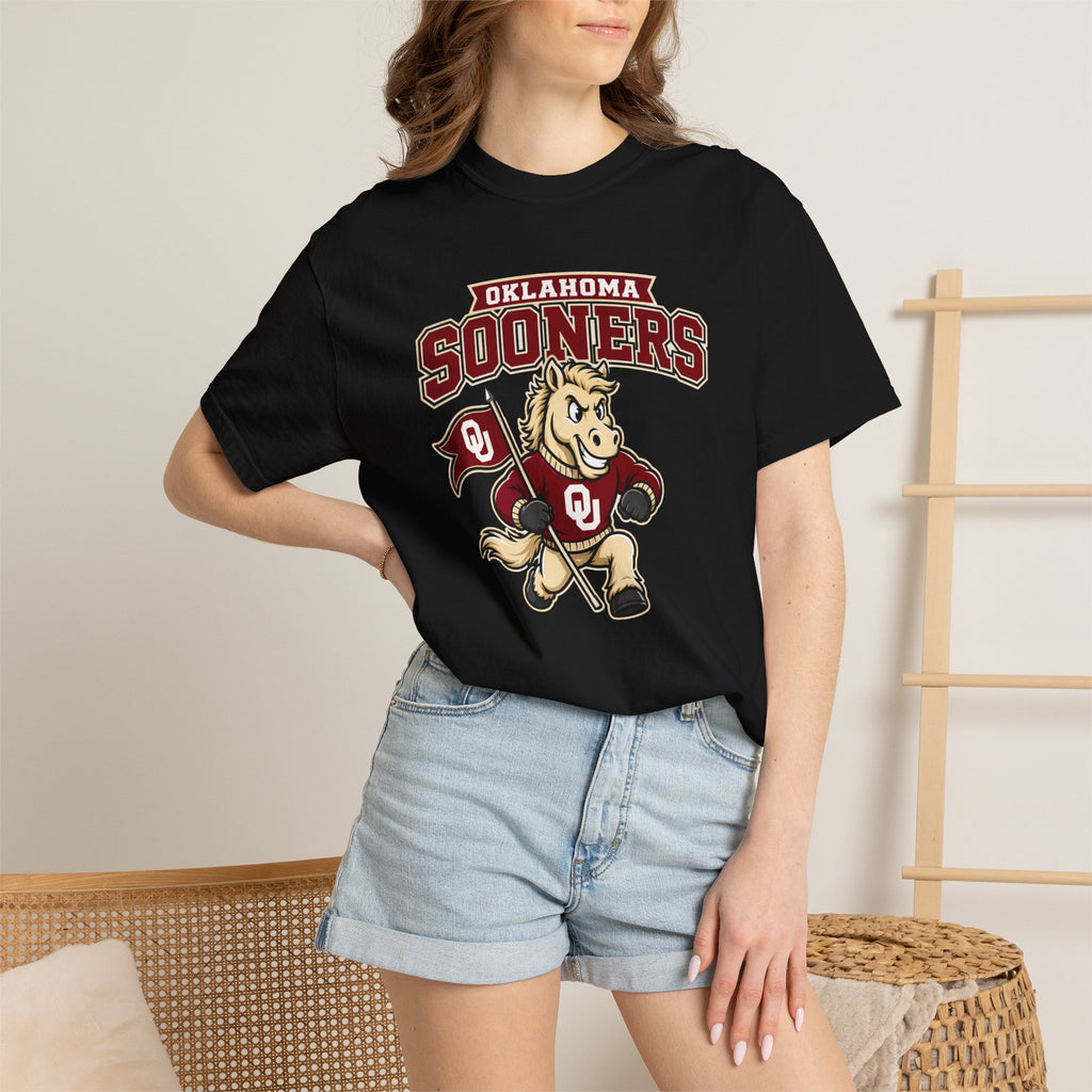Sooners Mascot T-Shirt — Oklahoma Sooners Vintage College Game Tee
