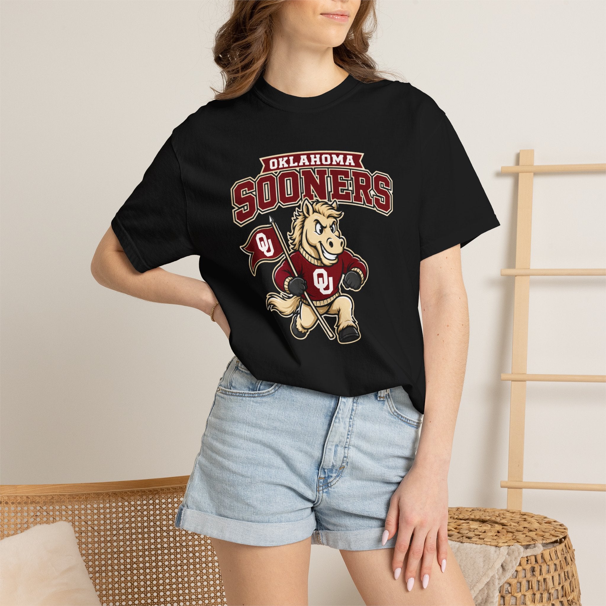 Sooners Mascot T-Shirt — Oklahoma Sooners Vintage College Game Tee