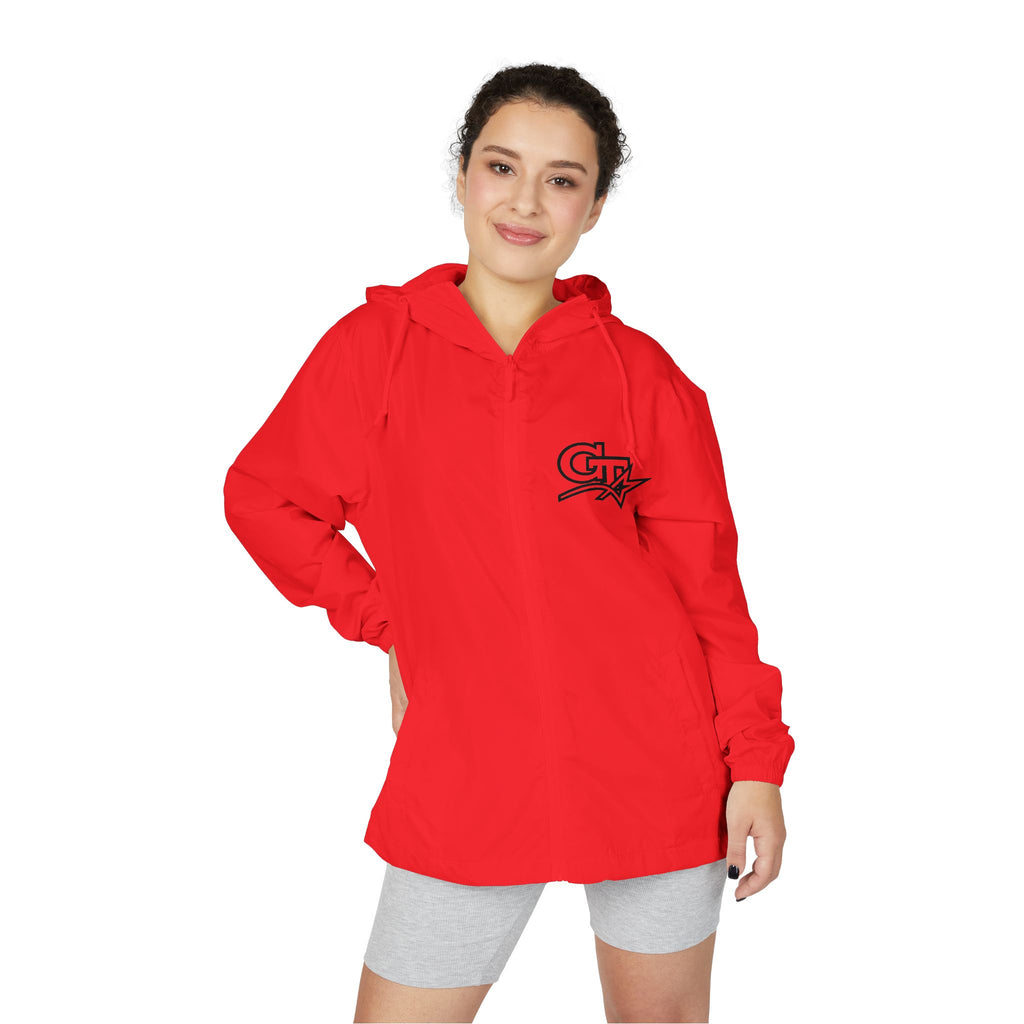 GT Windbreaker Jacket — White Lightweight Full‑Zip Hoodie