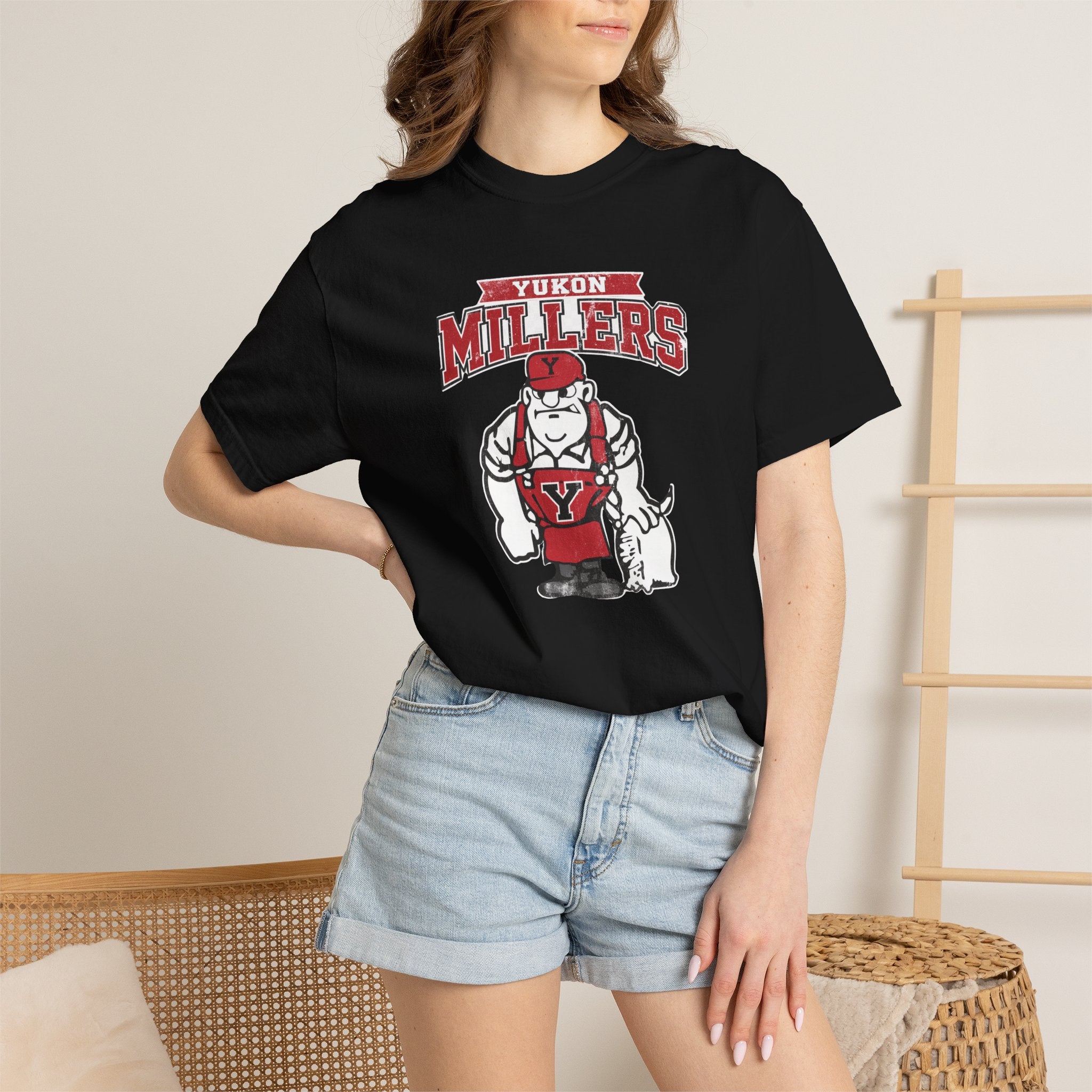 Yukon Millers Mascot T-Shirt — Vintage School Spirit Tee