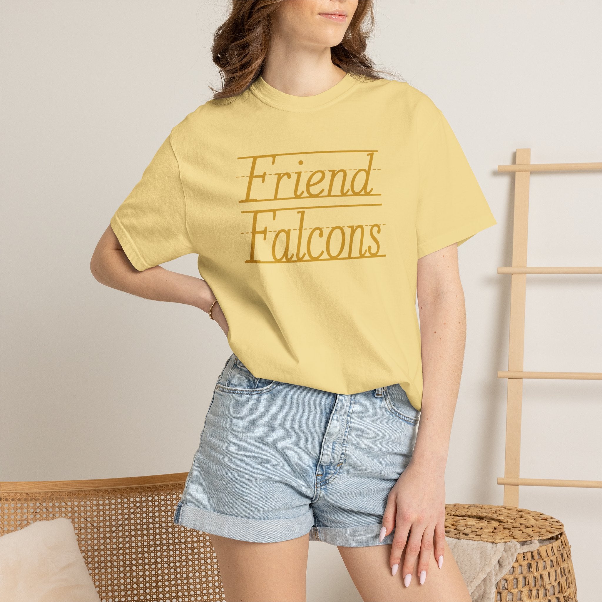 Friend Falcons T-Shirt — Vintage Script School Spirit Tee