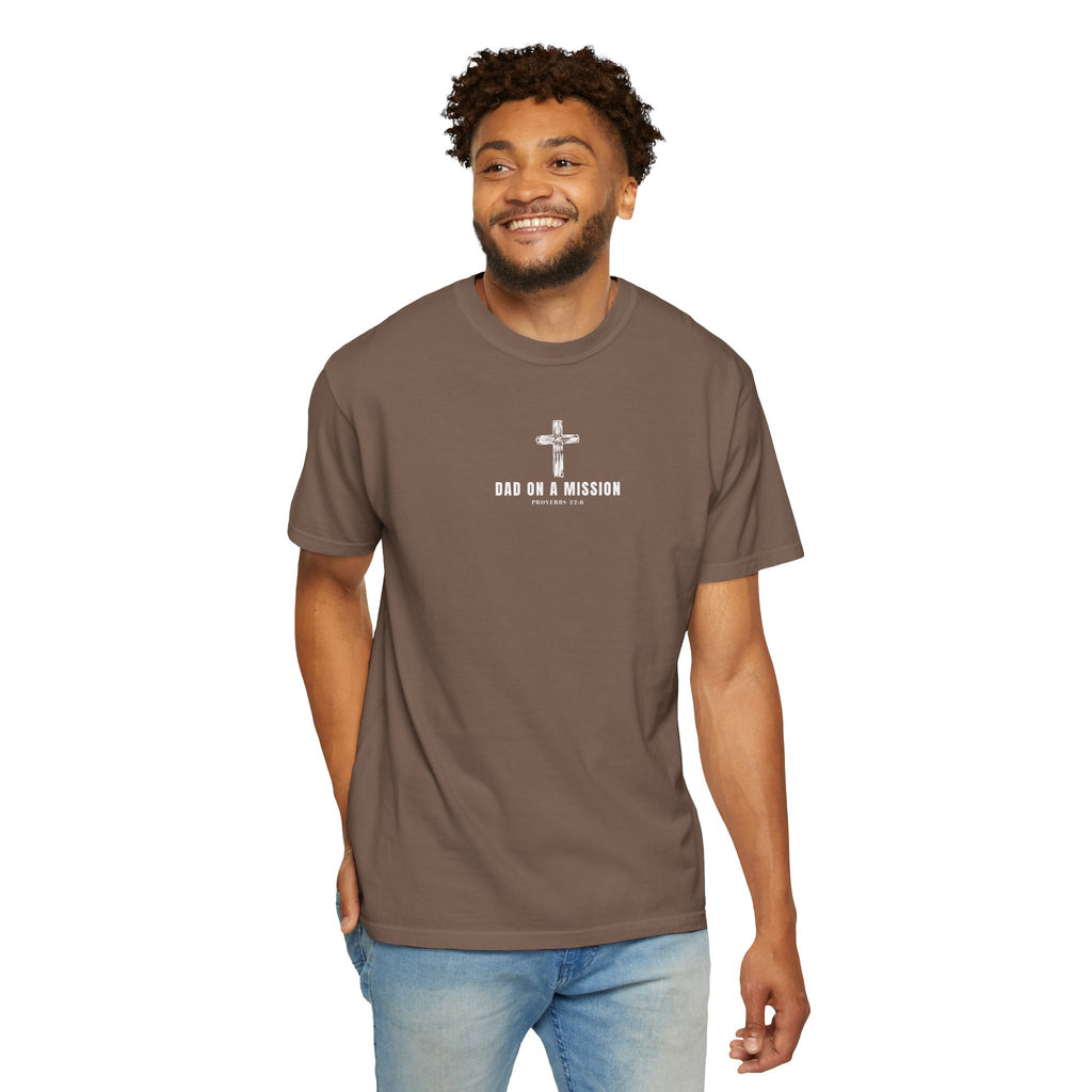 Dad on a Mission T-Shirt — Christian Cross Faith Tee for Fathers, Father’s Day Gift