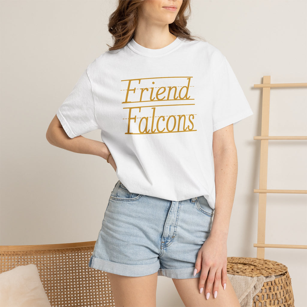 Friend Falcons T-Shirt — Vintage Script School Spirit Tee