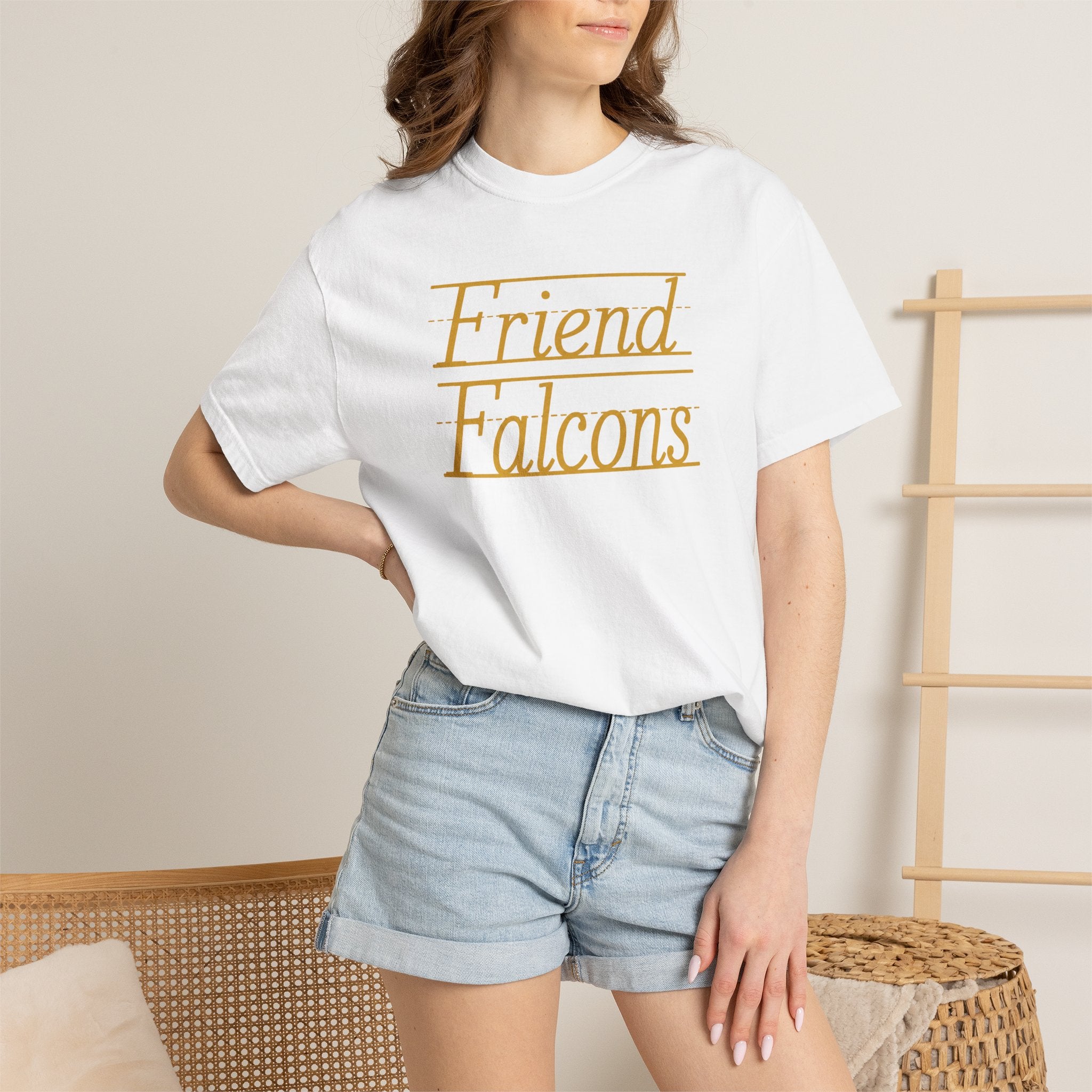 Friend Falcons T-Shirt — Vintage Script School Spirit Tee