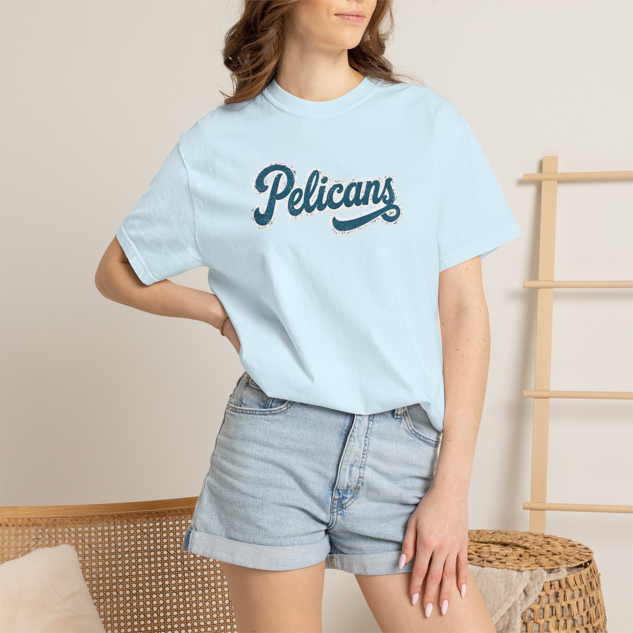 Pelicans Script CC Regular Length Tee
