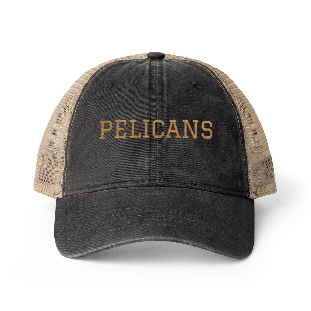 Pelicans Women's Embroidered Washed Mesh-Back Cap